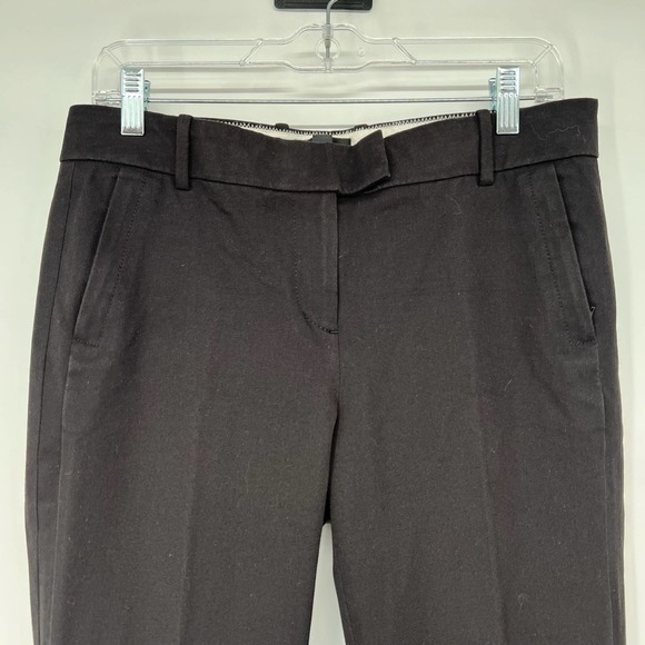 J. Crew Campbell Trouser Women's Size 6 Black Capri Straight Leg Cotton Stretch - Picture 4 of 9